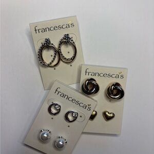 Francesca's Earring Set - Silver and Gold